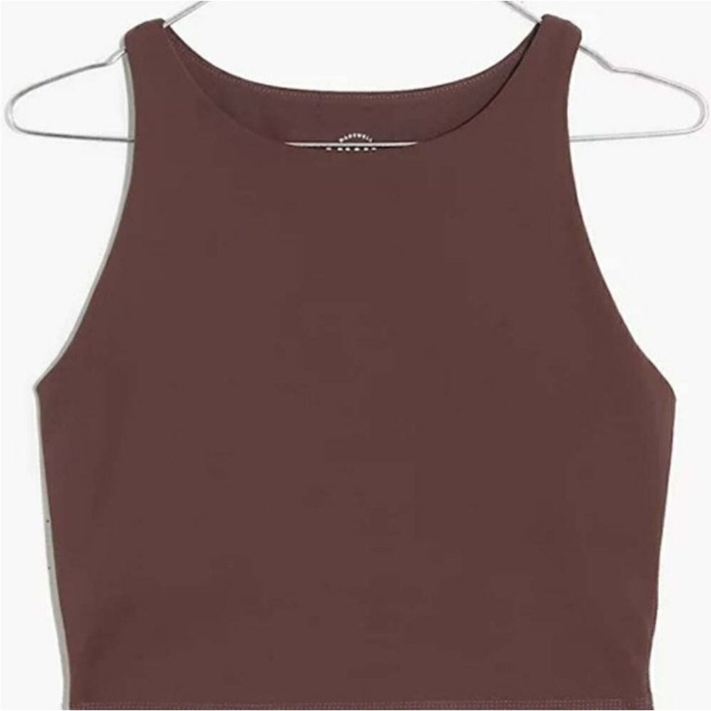Madewell Chocolate Brown Racerback Crop Tank - Picture 3 of 5